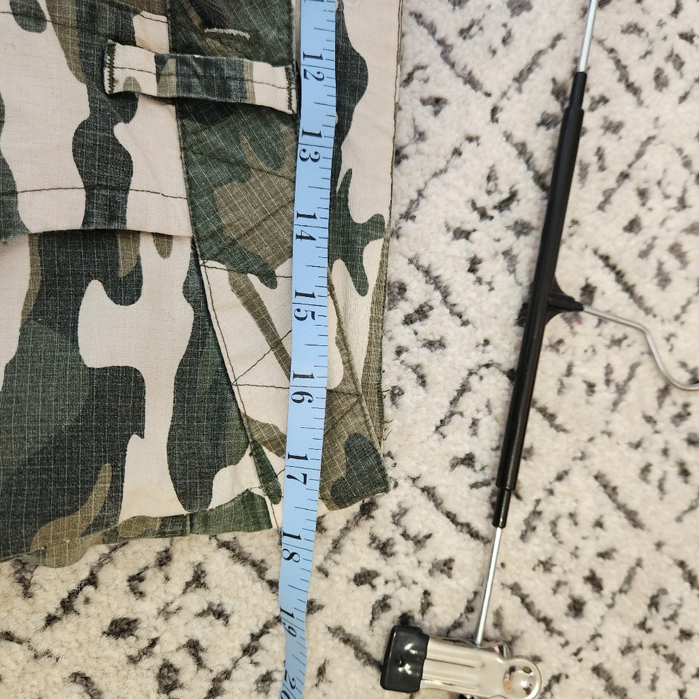 Cargo Camo Drawstring Pants Wide Leg Midrise Gorpcore Y2k size 11 - Picture 12 of 16